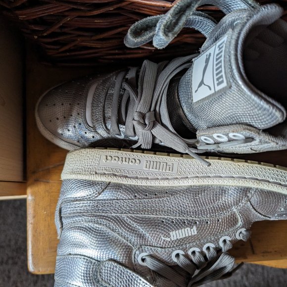 FAB/SILVER HIGH TOP PUMAS! LIMITED ED! GREAT COND!! - Picture 5 of 6